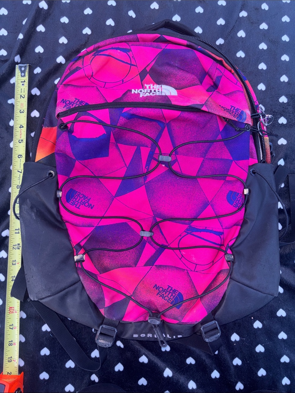 The North Face Pink and Purple Geometric Backpack
